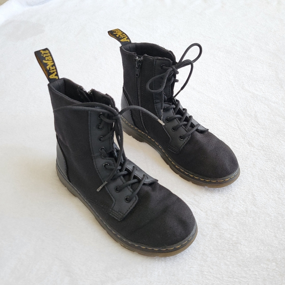 Doc Martens Combs Black Poly Casual Unisex‎ Boot Bootie Men 5 Women 6
